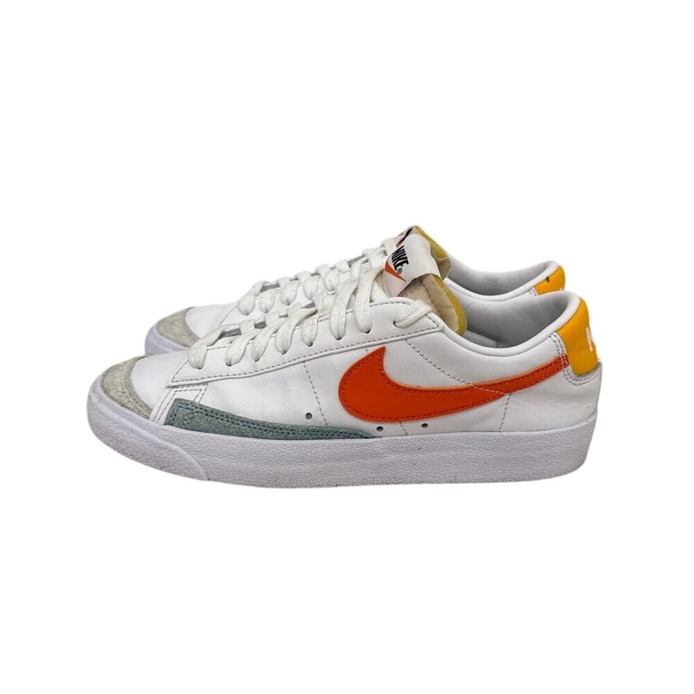 Nike Women's White Orange Low-Top Sneakers